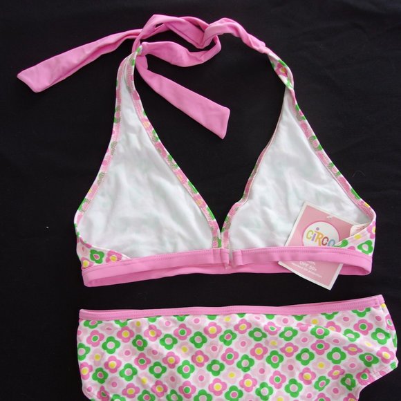 GIRLS PINK, FLORAL PRINT BIKINI SWIMSUIT - Picture 2 of 3